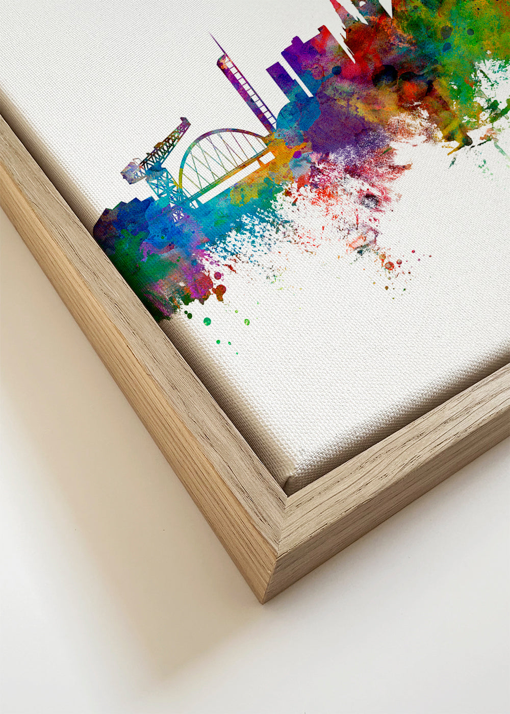 Reisposter Glasgow skyline aquarel
