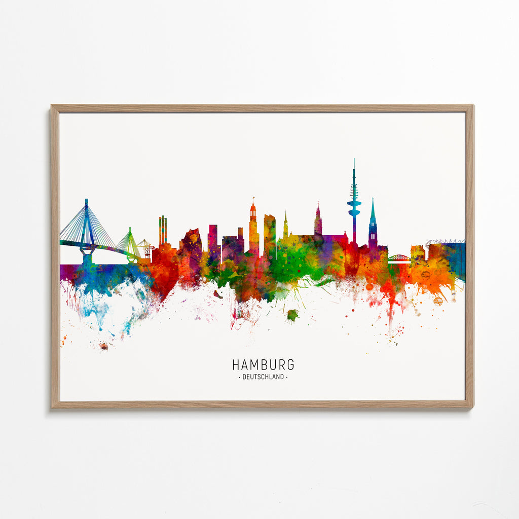 Hamburg skyline multicoloré