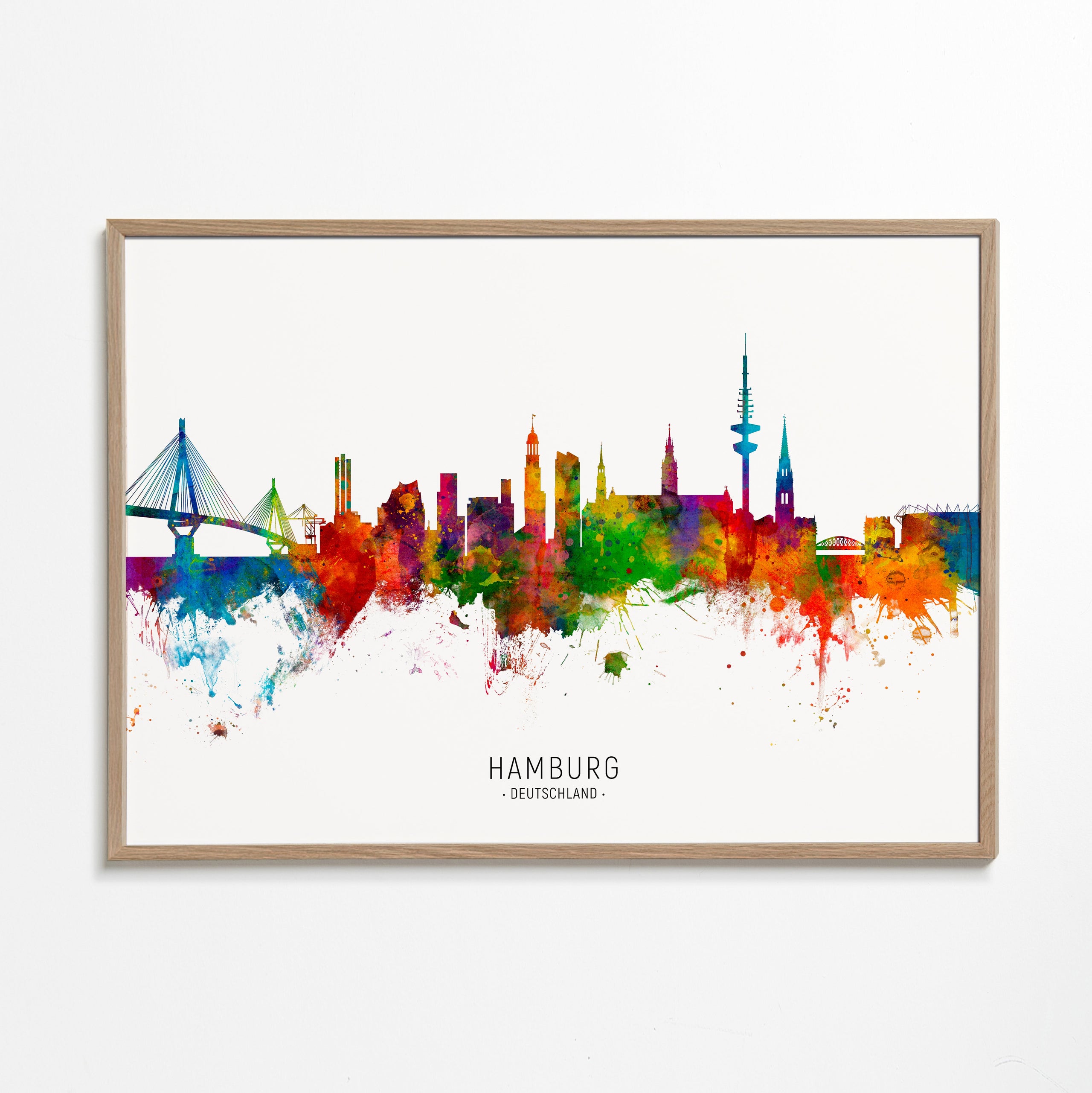 Hamburg skyline multicoloré
