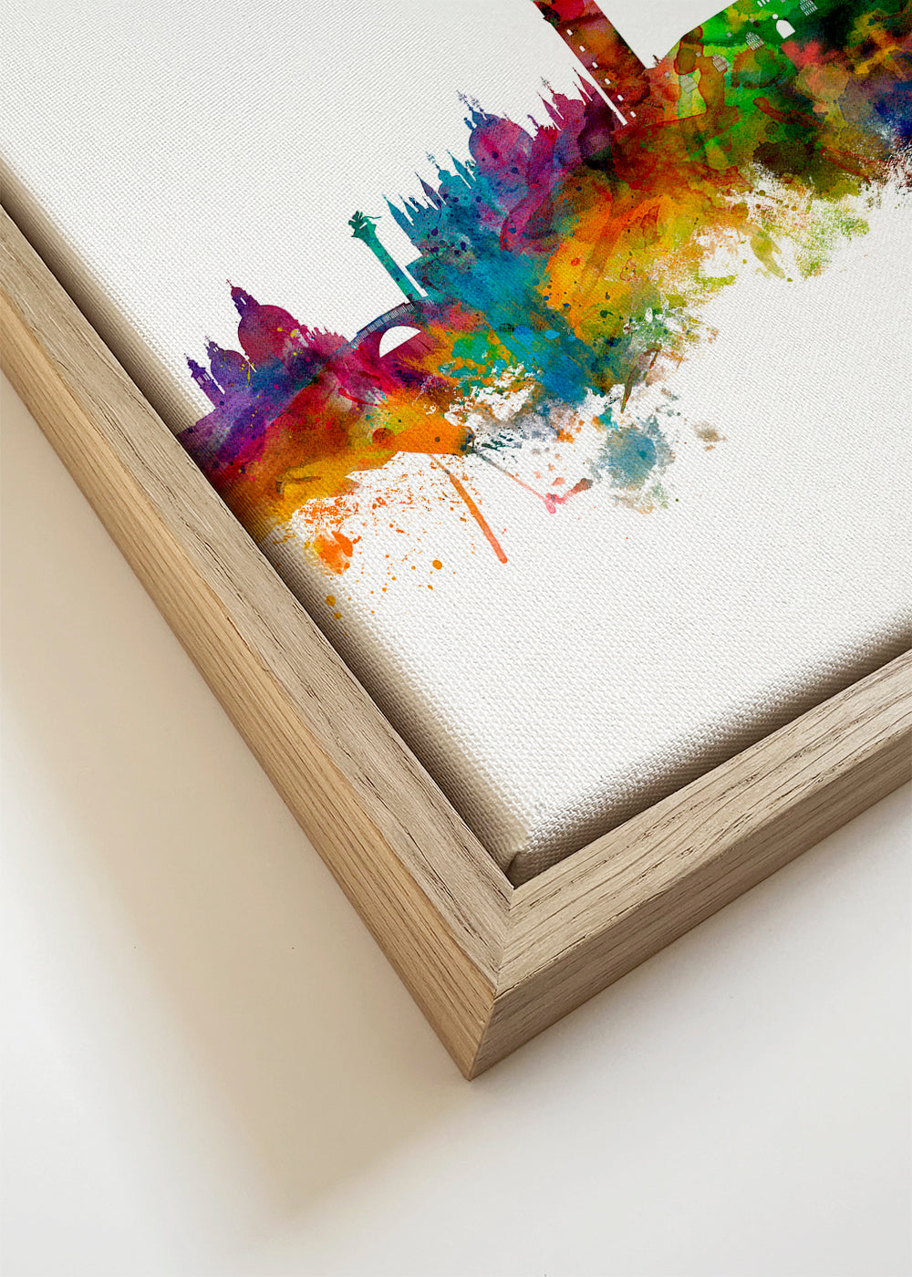 Keuken kunst: Venetie skyline aquarel multicolor