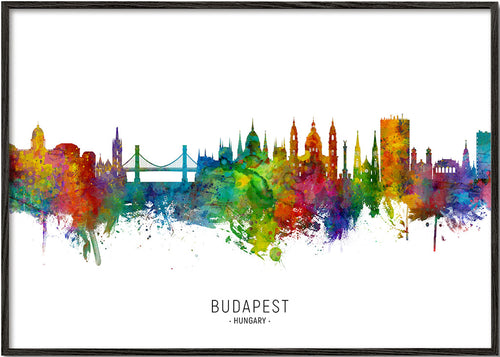 Budapest skyline aquarelprint