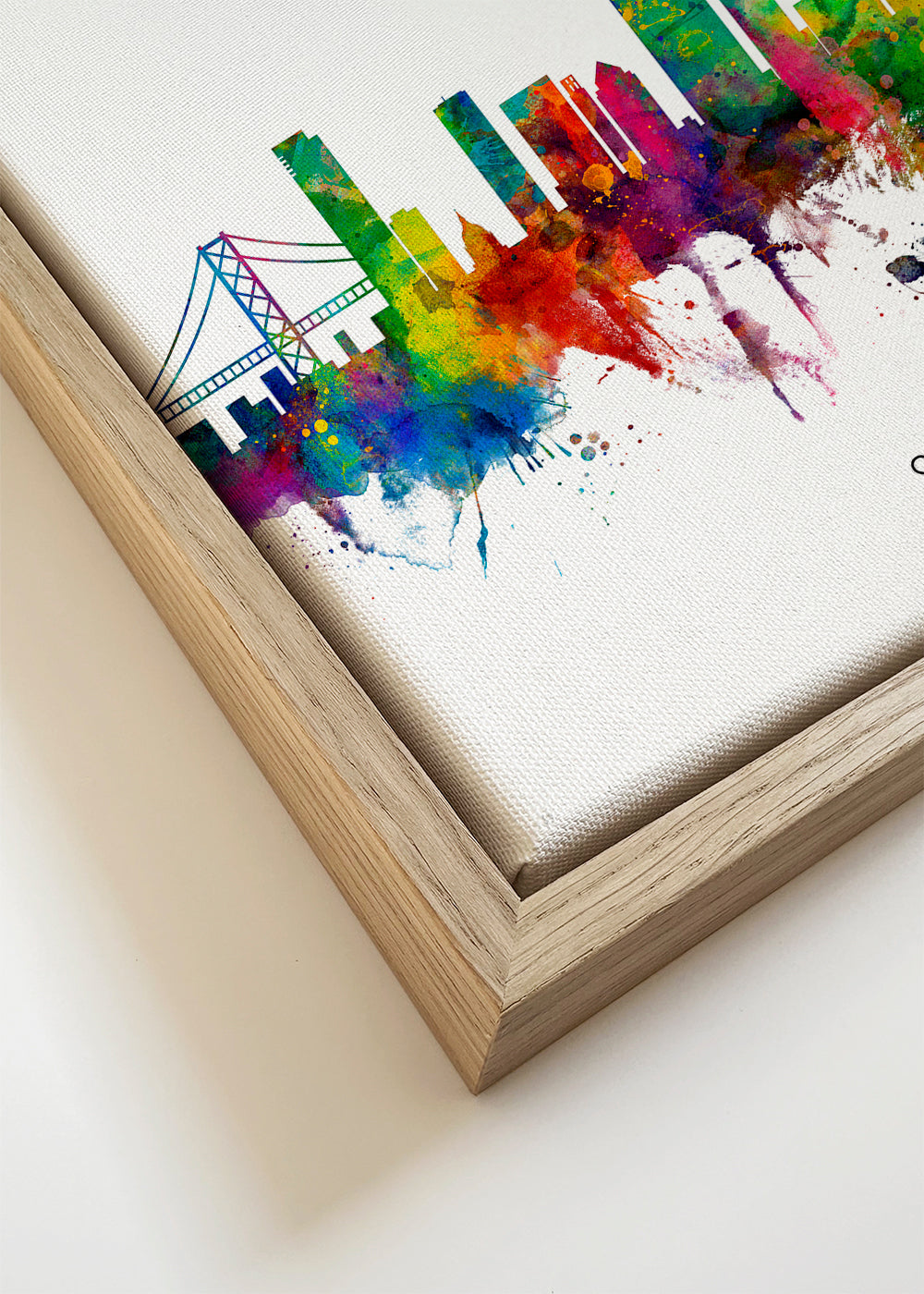 Reisposter San Francisco kleurrijke skyline