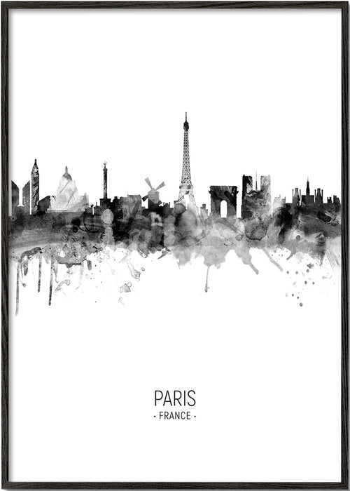 Keuken kunst: Parijse skyline in inkt