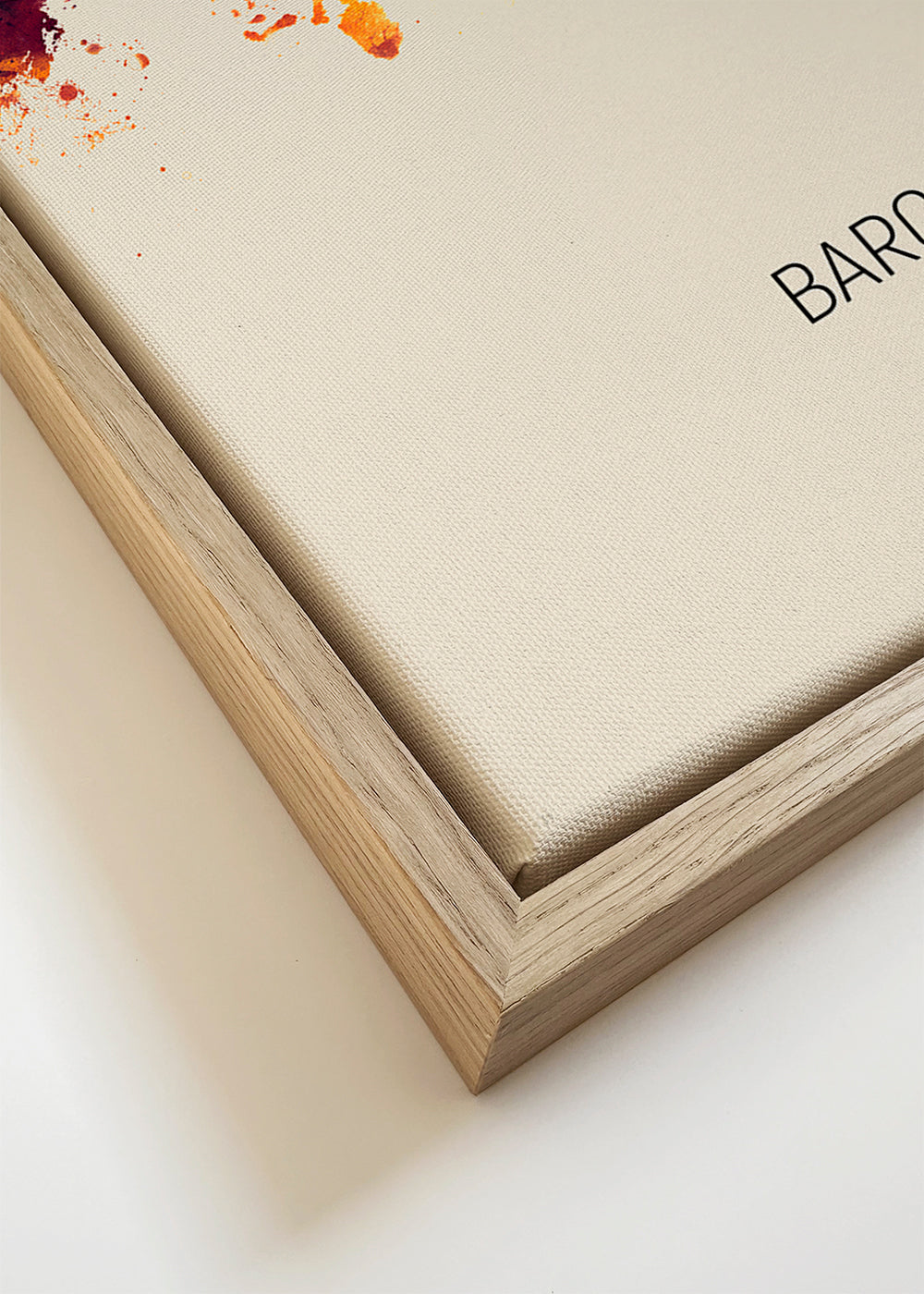 Stadsprint Barcelona skyline aquarel beige