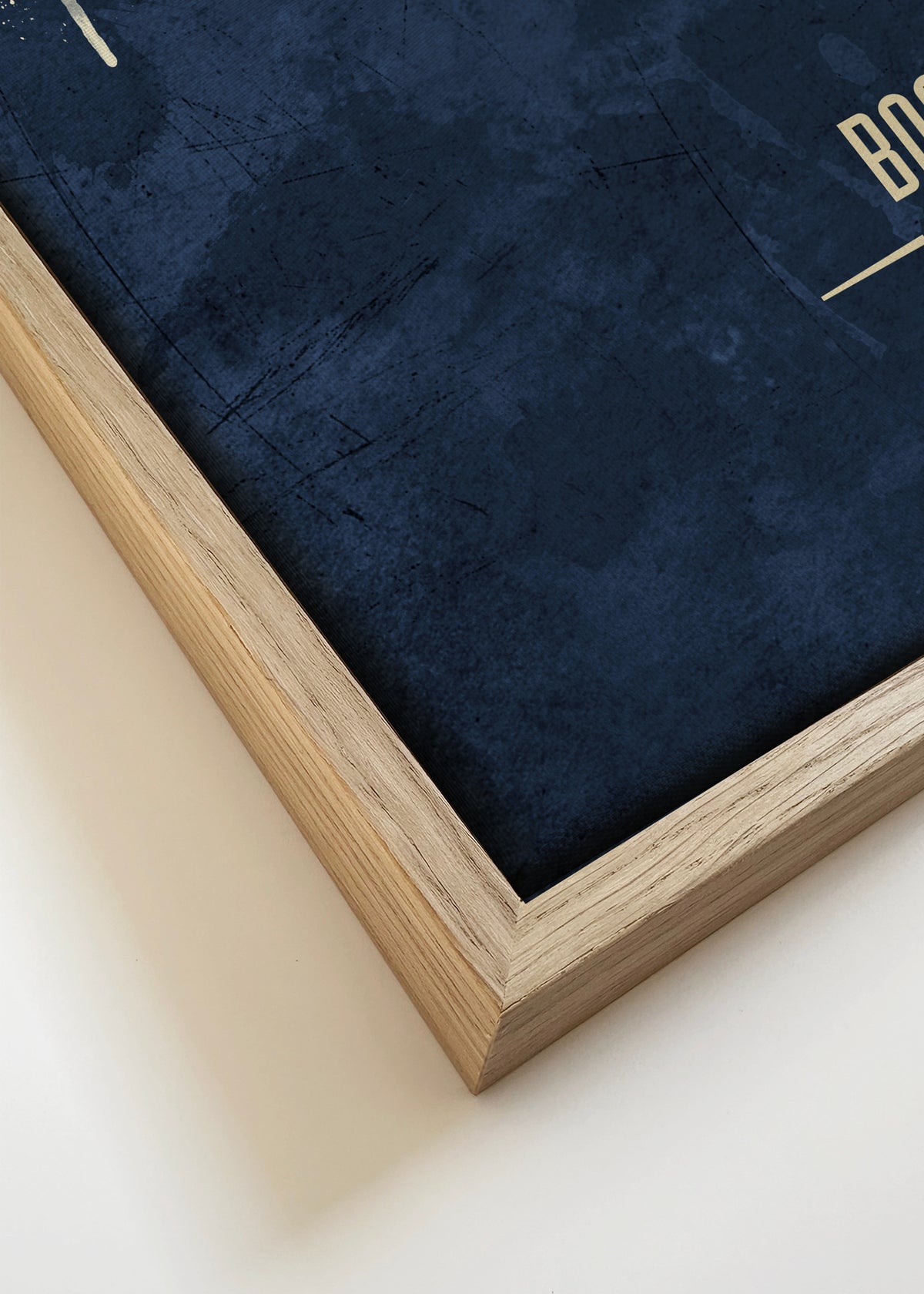 Boston Skyline Azul - Framed canvas detail