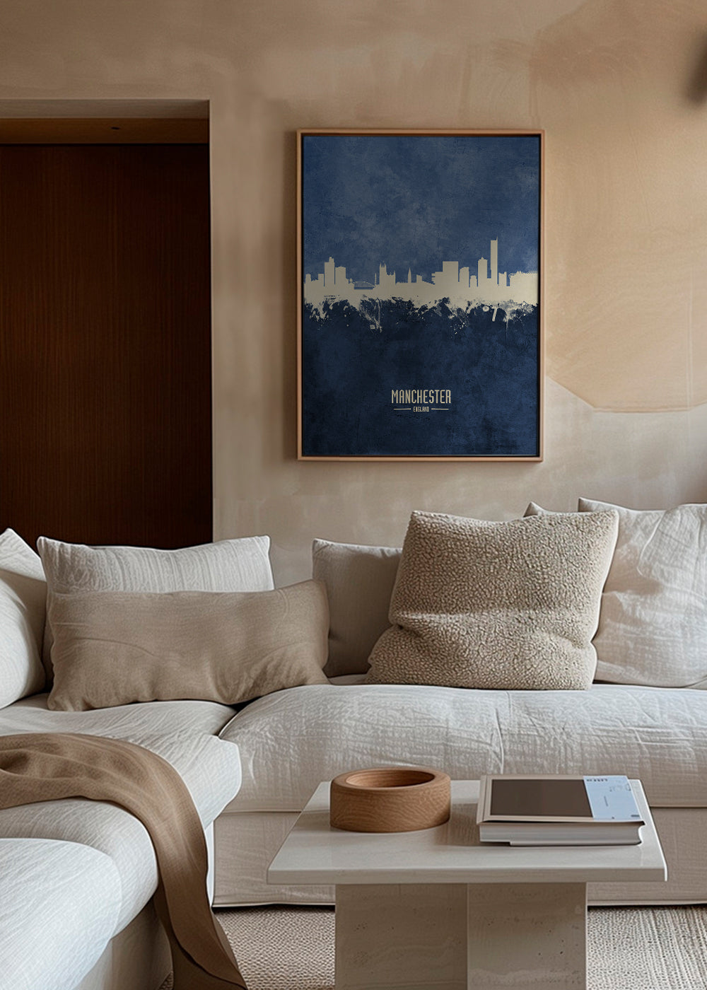 Manchester skyline bleu