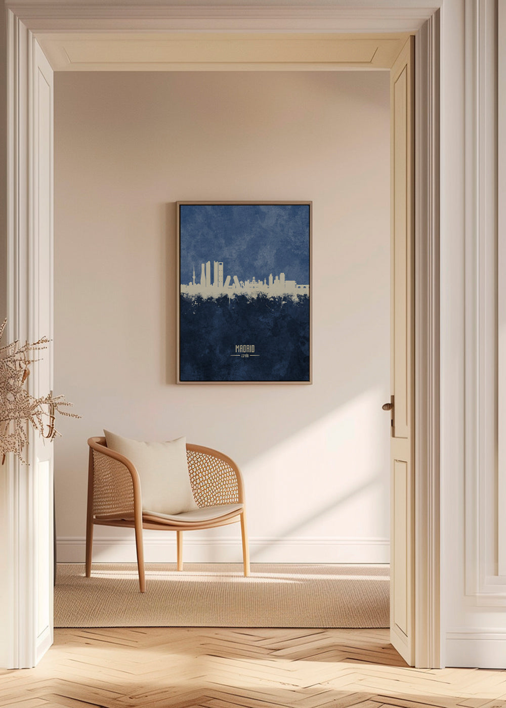 Madrid Skyline Azul