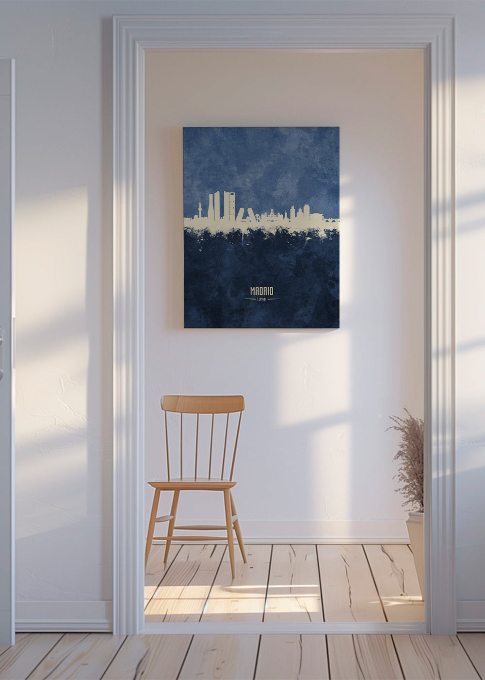 Madrid Skyline Azul