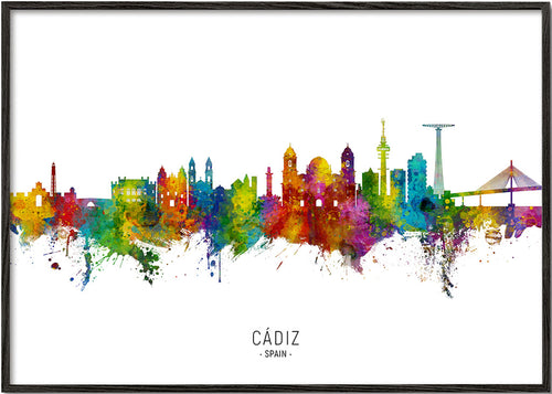 Keuken kunst Cádiz kleurrijke skyline