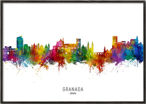 Keuken kunst Granada kleurrijke skyline