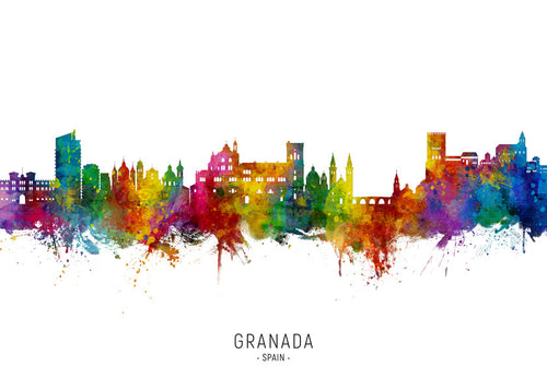 Keuken kunst Granada kleurrijke skyline