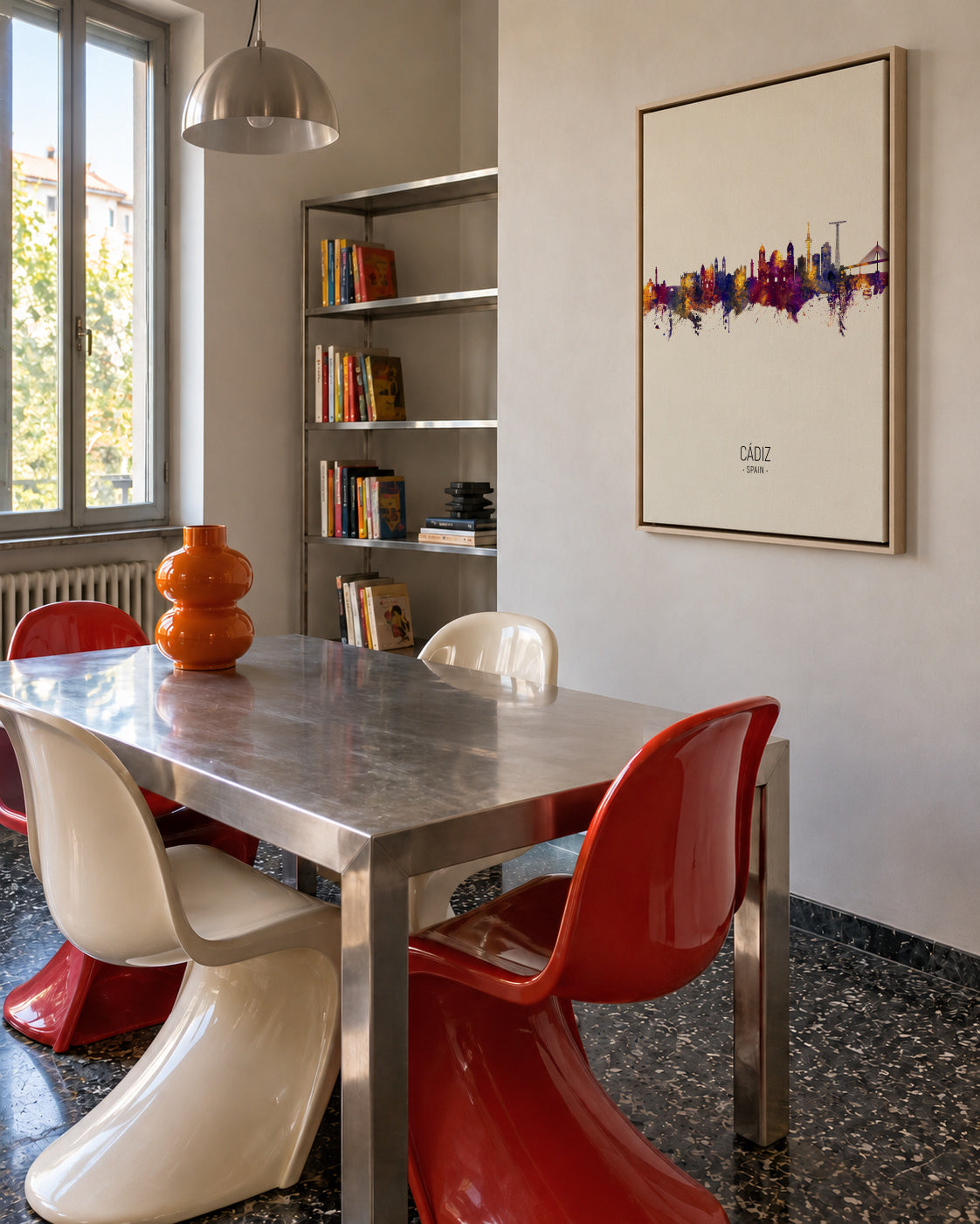 Cádiz Skyline - Framed canvas in an interior