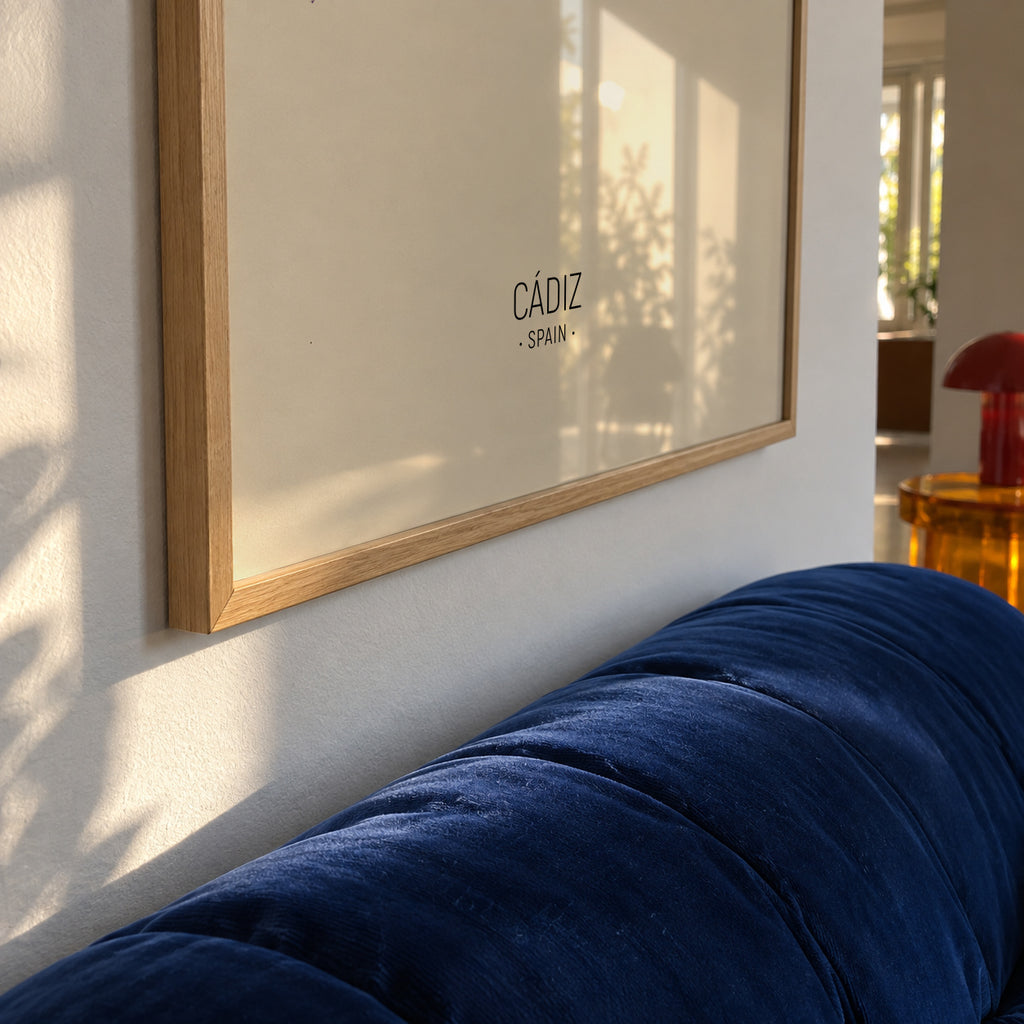 Cádiz Skyline - Framed poster detail