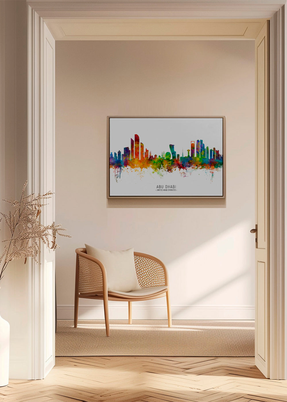 Abu Dhabi Skyline multicolor