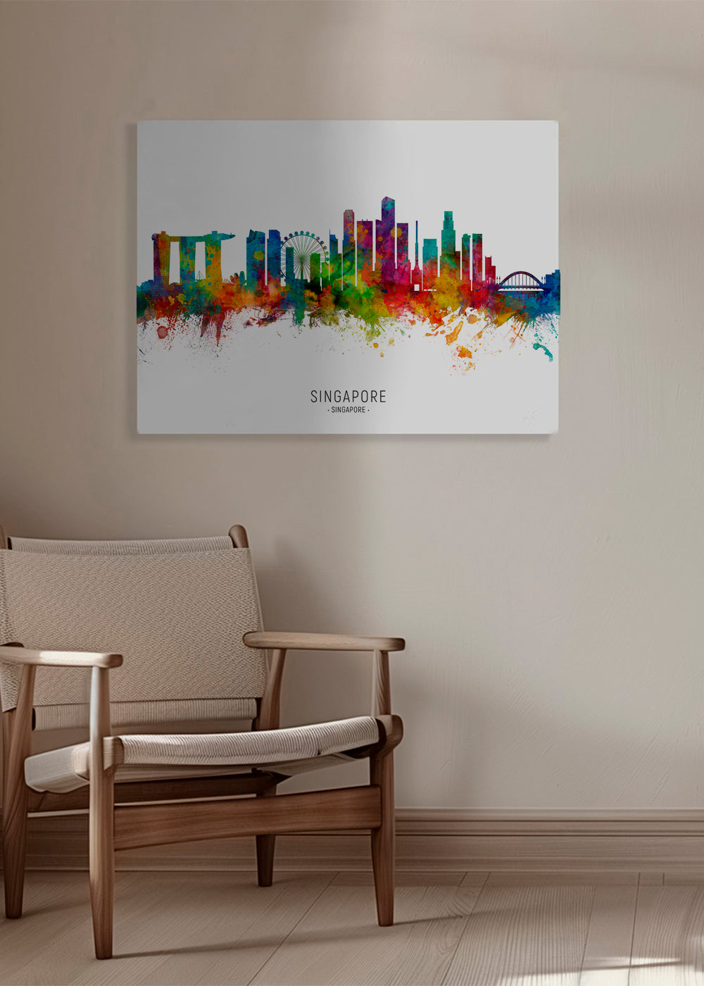 Singapore Skyline multicolor