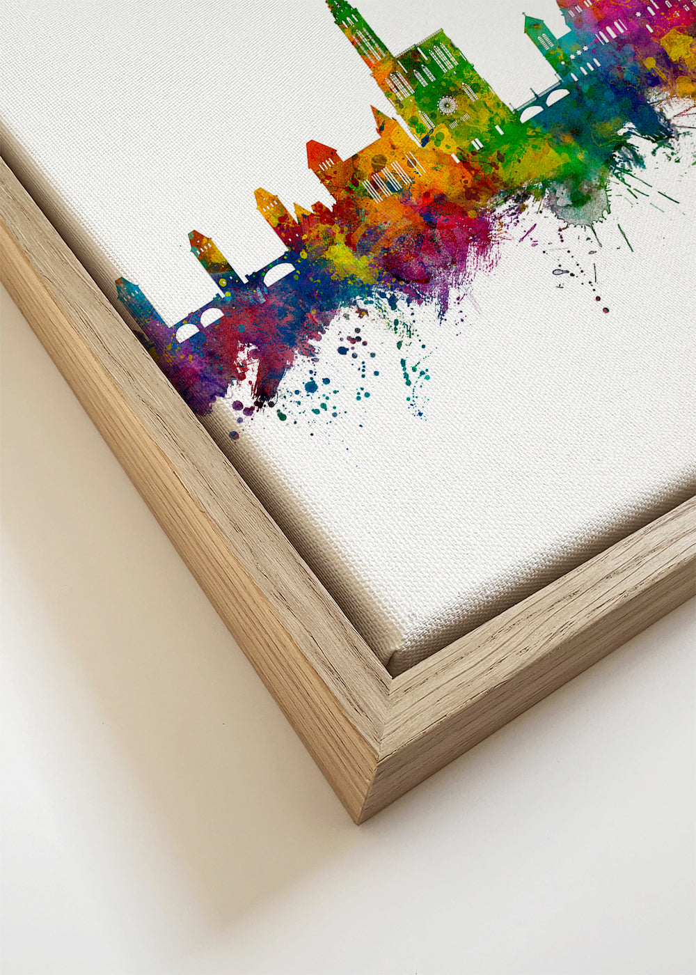 Stadsposter Strasbourg kleurrijke skyline