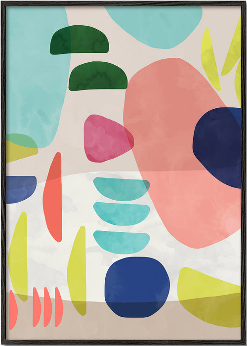 Abstract kunst met organische vormen
