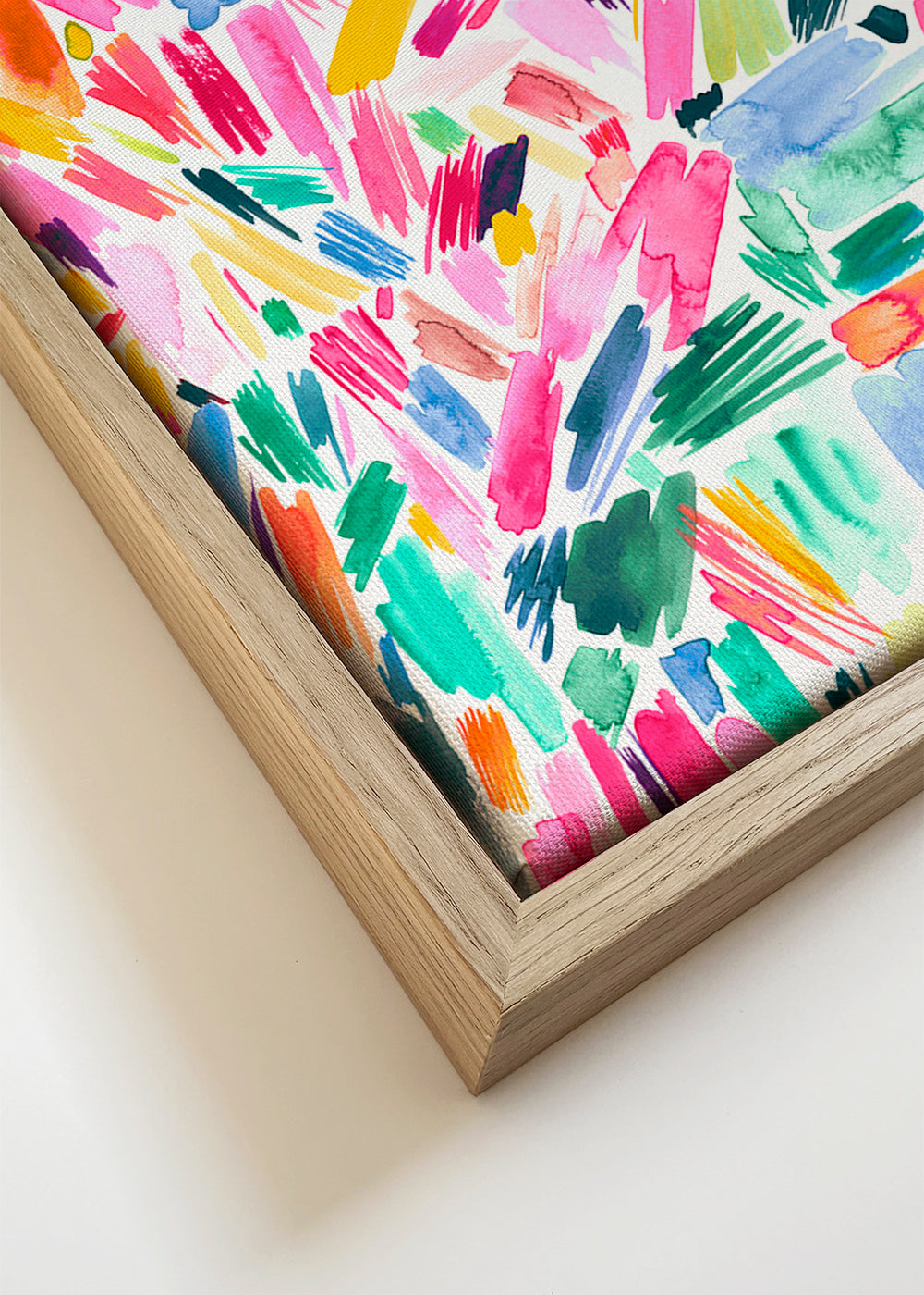 Abstract kunst levendige aquarel penseelstreken