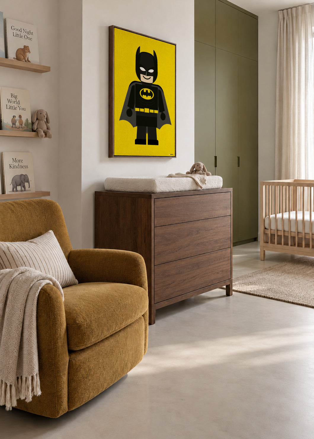 Toy Batman - Framed canvas in an interior