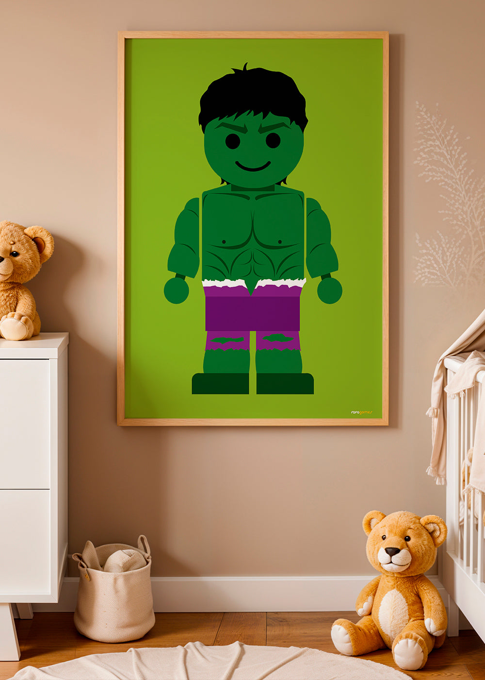 Kinderposter Hulk speelgoed