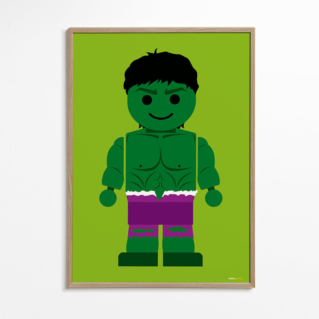 Kinderposter Hulk speelgoed