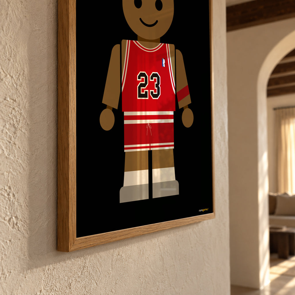 Toy Michael Jordan - Framed poster detail