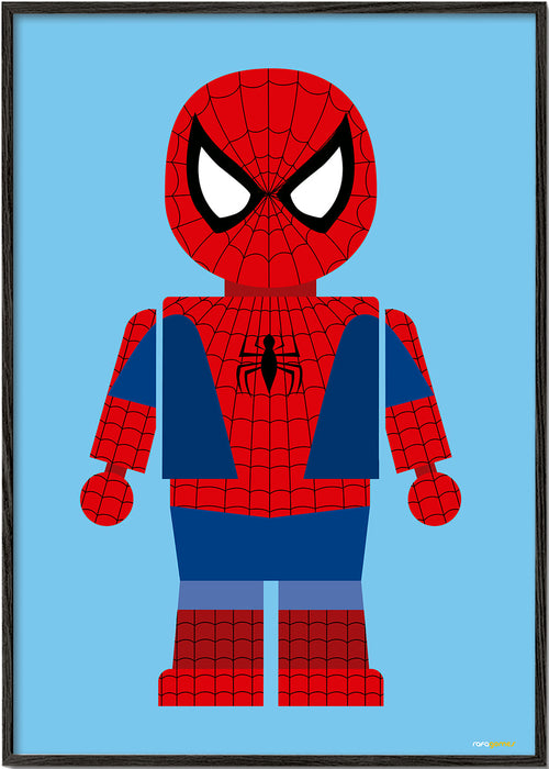 Kinderposter superheld speelgoedfiguur