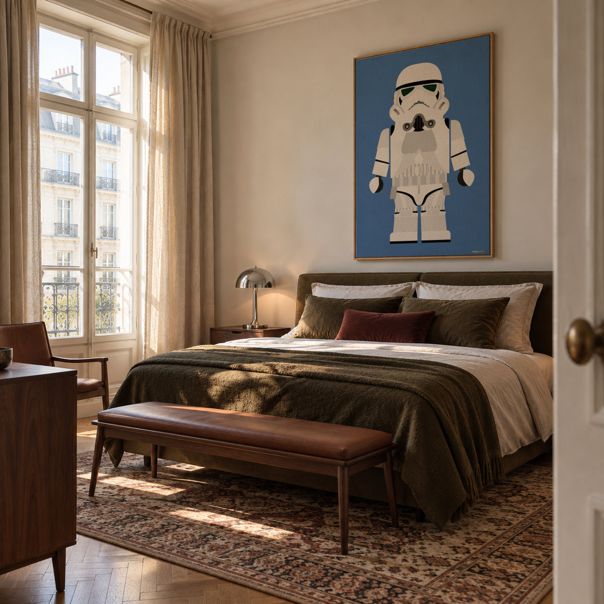 Toy Stormtrooper - Framed canvas in an interior