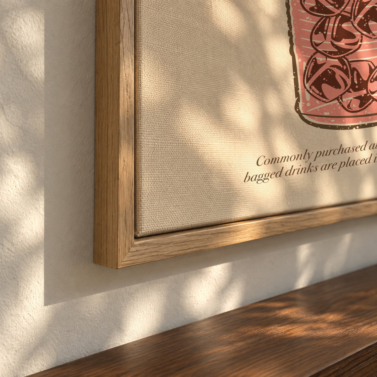Korean Beverage - Framed canvas detail