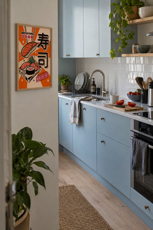 Sushi Every Day - Framed poster in an interior