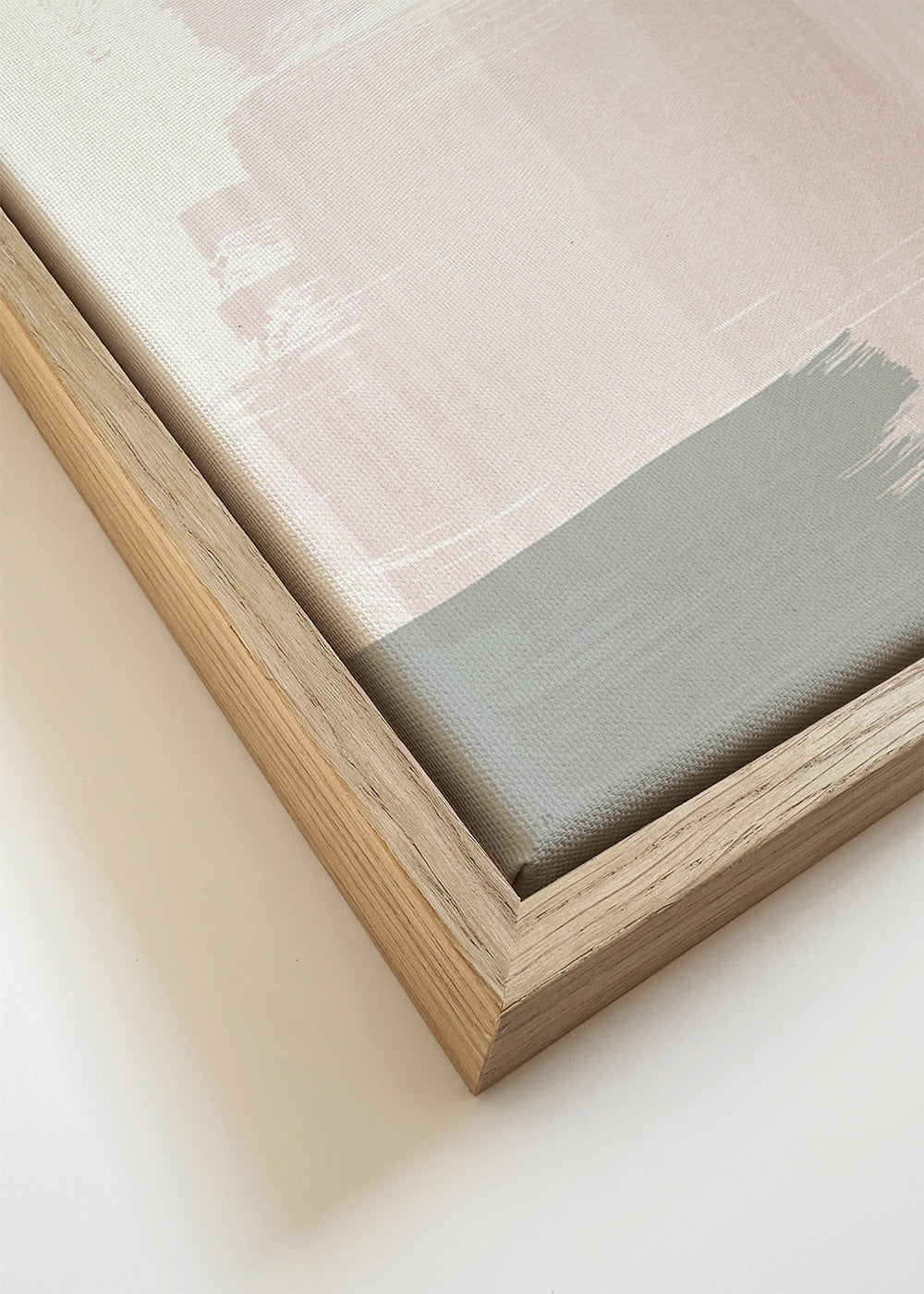 Abstract kunstwerk roze met groene stengels