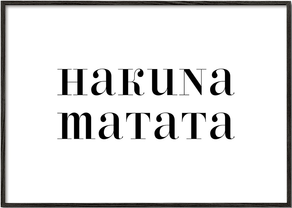 Minimalistisch ontwerp Hakuna Matata