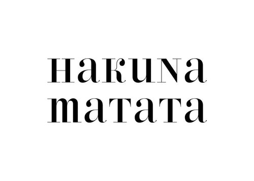 Minimalistisch ontwerp Hakuna Matata