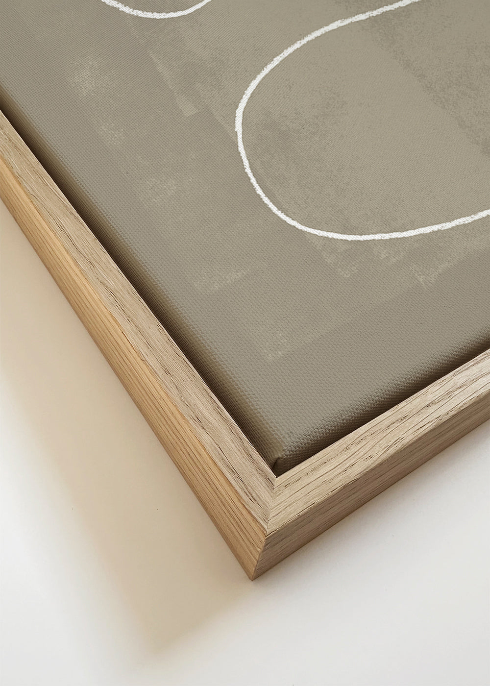 Minimalistisch kunstwerk met witte lijn