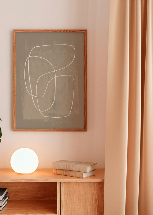 Minimalistisch design organische lijnen beige