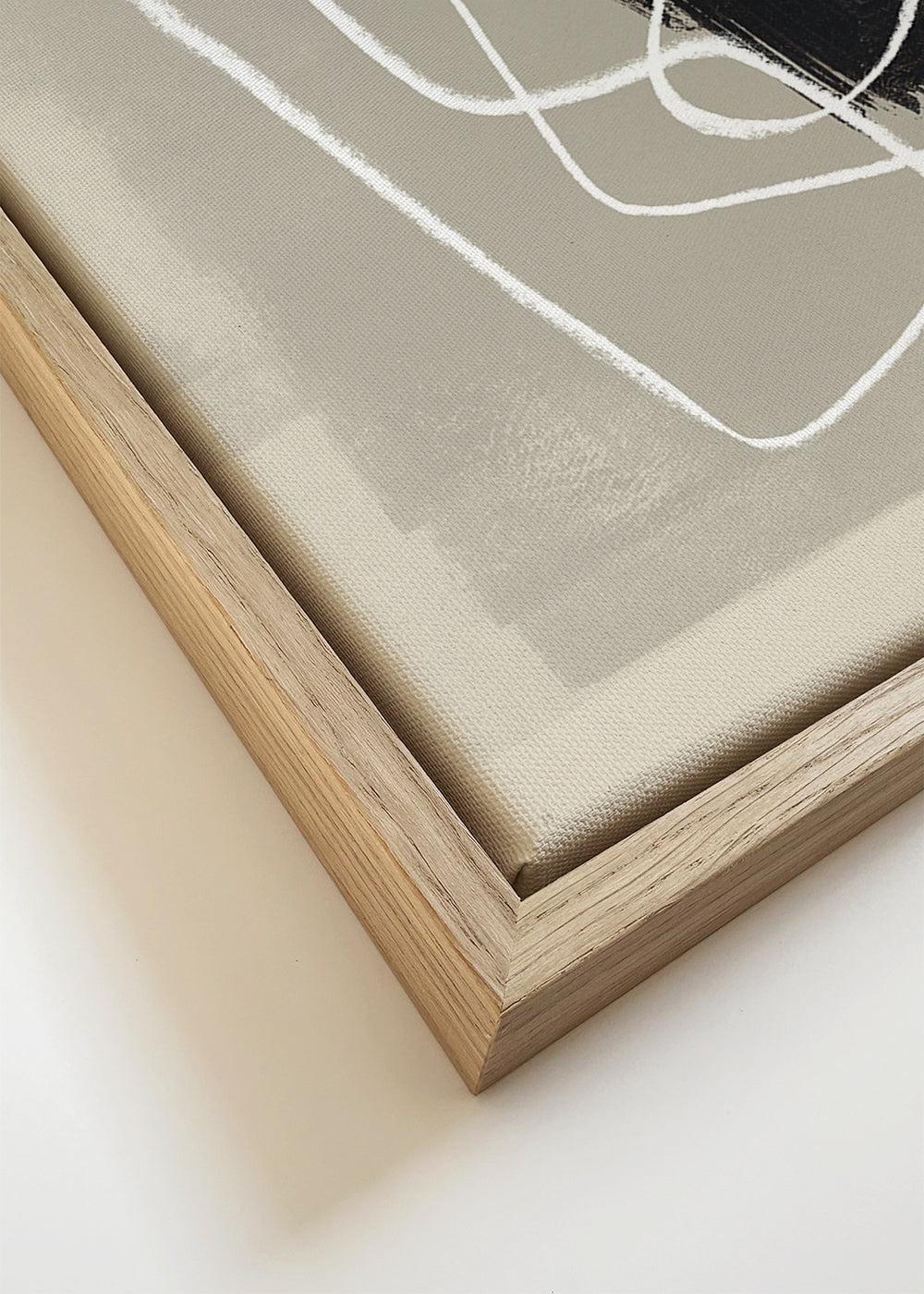 Abstract kunst zwarte streek met witte lijnen