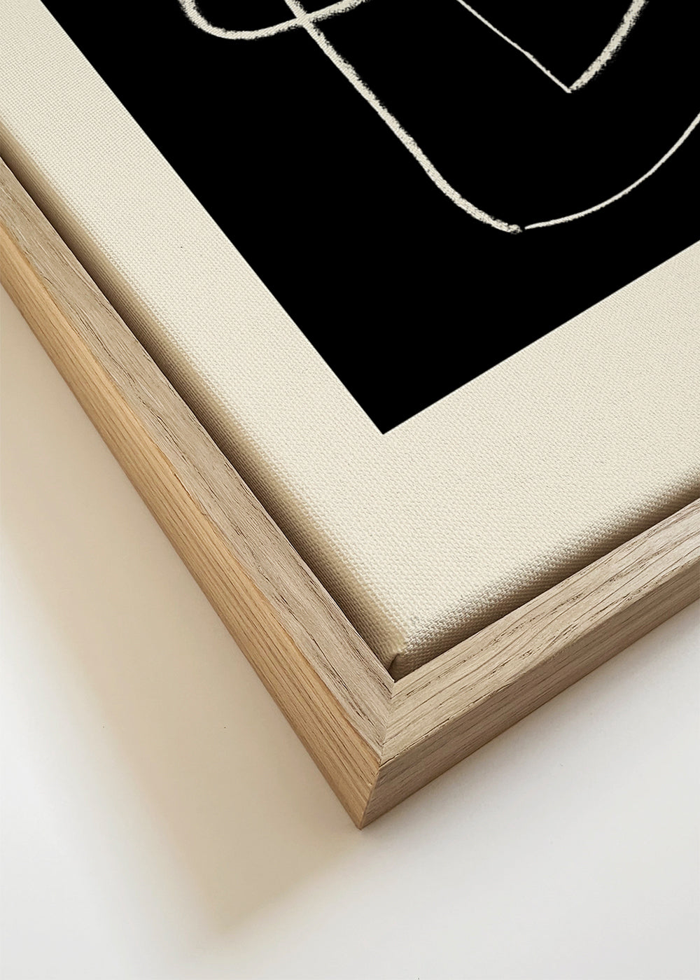 Zwart-wit kunst met abstracte lijnschets