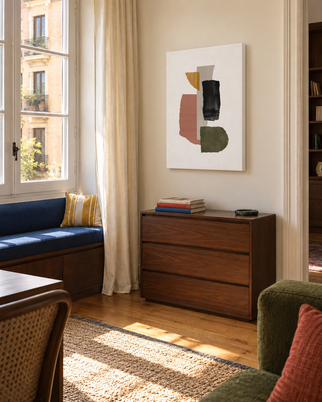 Fragments Nº3 - Unframed canvas in an interior