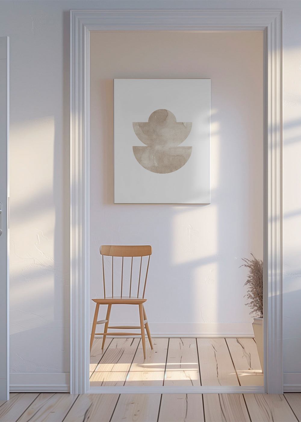 Watercolor shapes Nº5 - beige tones