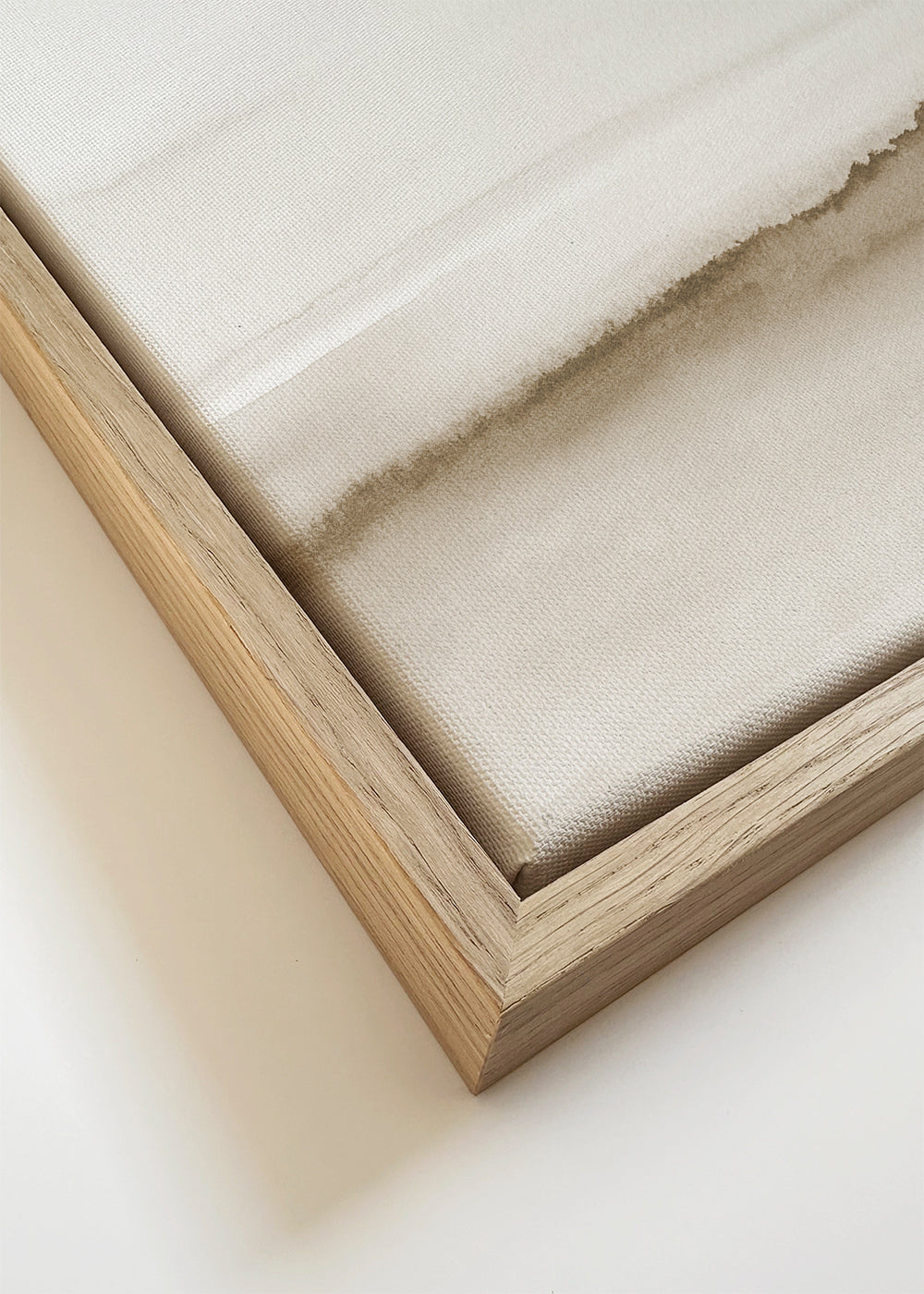 Beige aquarel landschap met minimalistische toets
