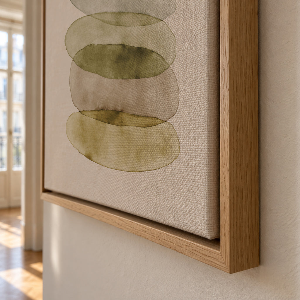Watercolor abstraction 4 - Framed canvas detail