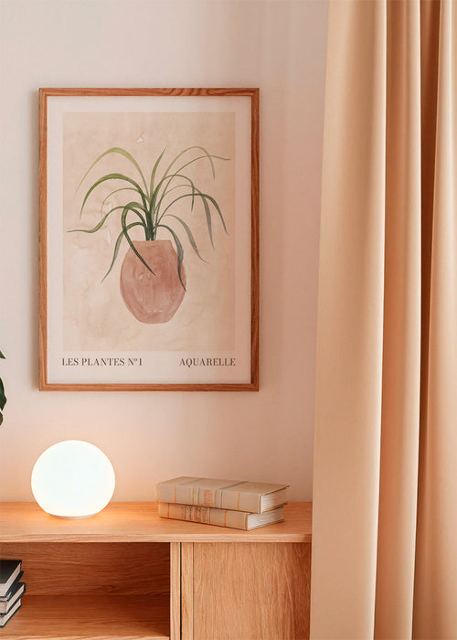 Botanische poster: potplant aquarel