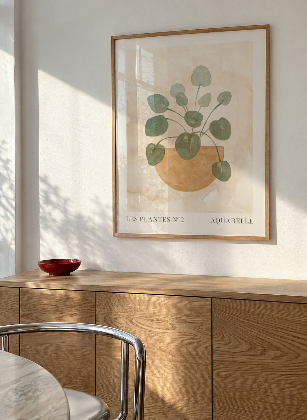 Les plantes Nº2 - Framed poster in an interior