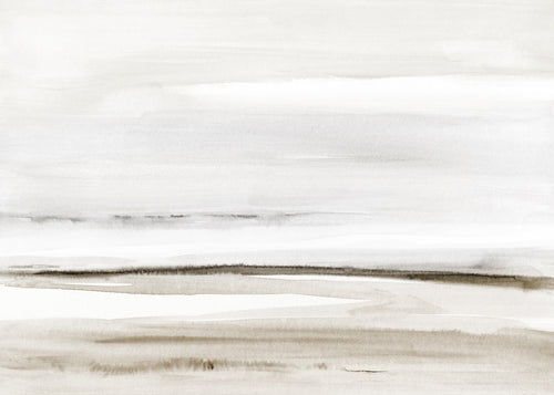 Landschapsposter in neutrale aquarel