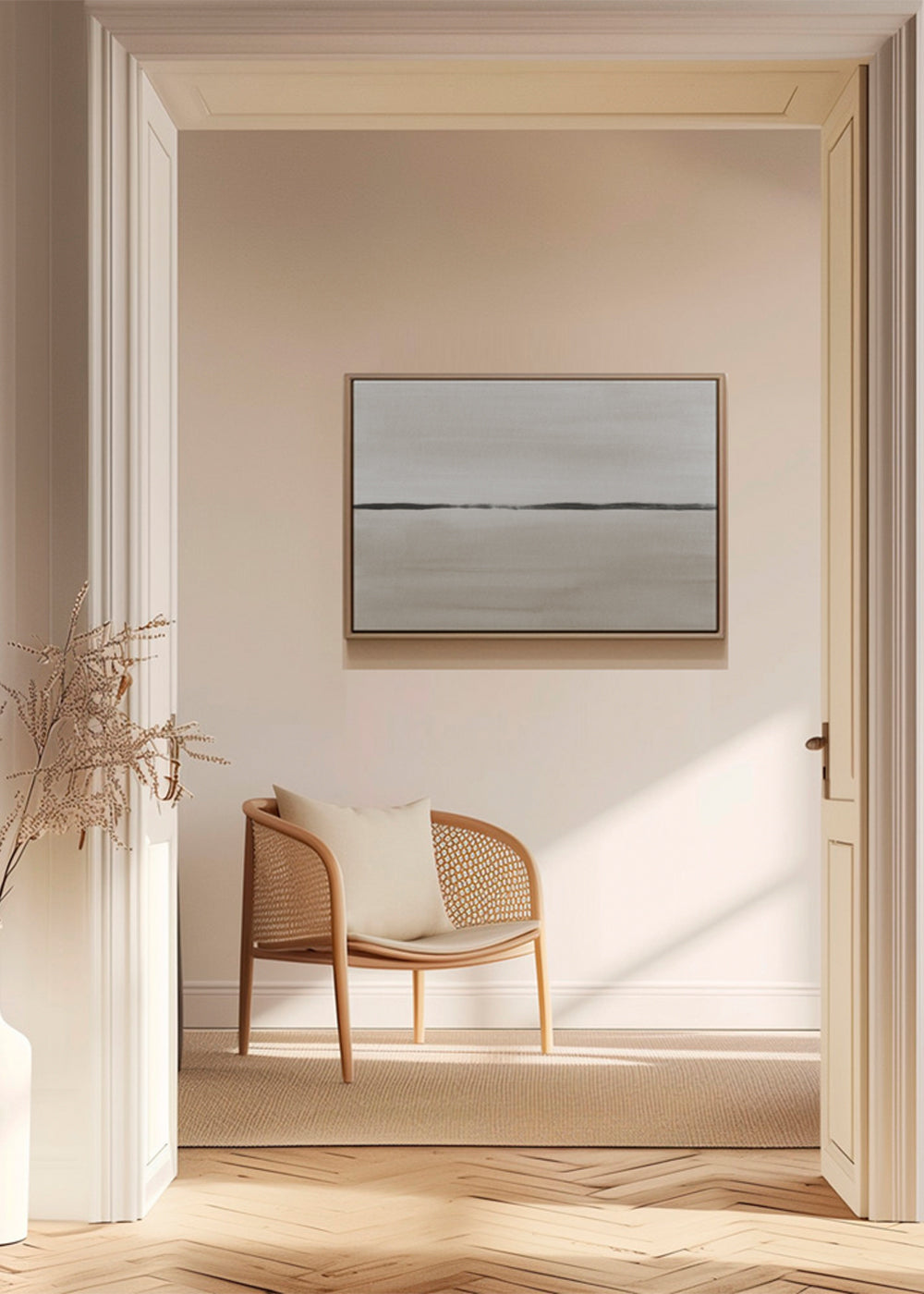 Minimalistische horizon in beige tinten