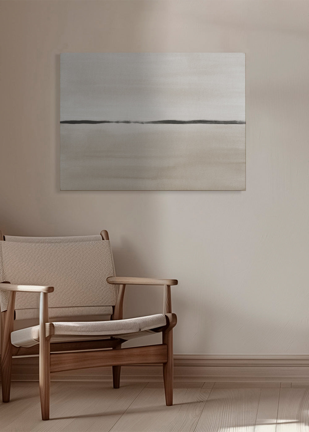 Minimalistische horizon in beige tinten