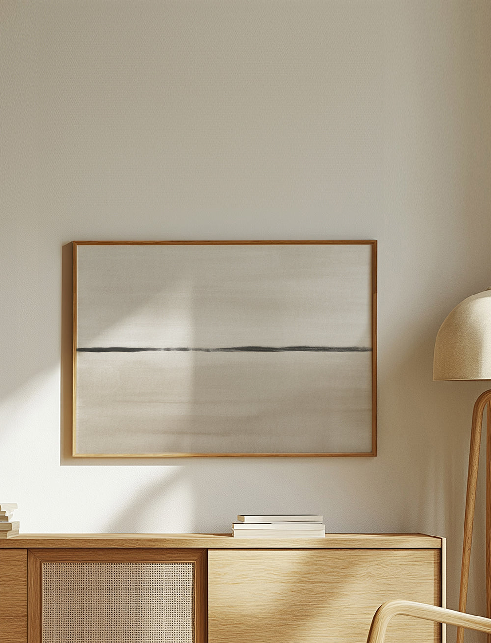 Minimalistische horizon in beige tinten