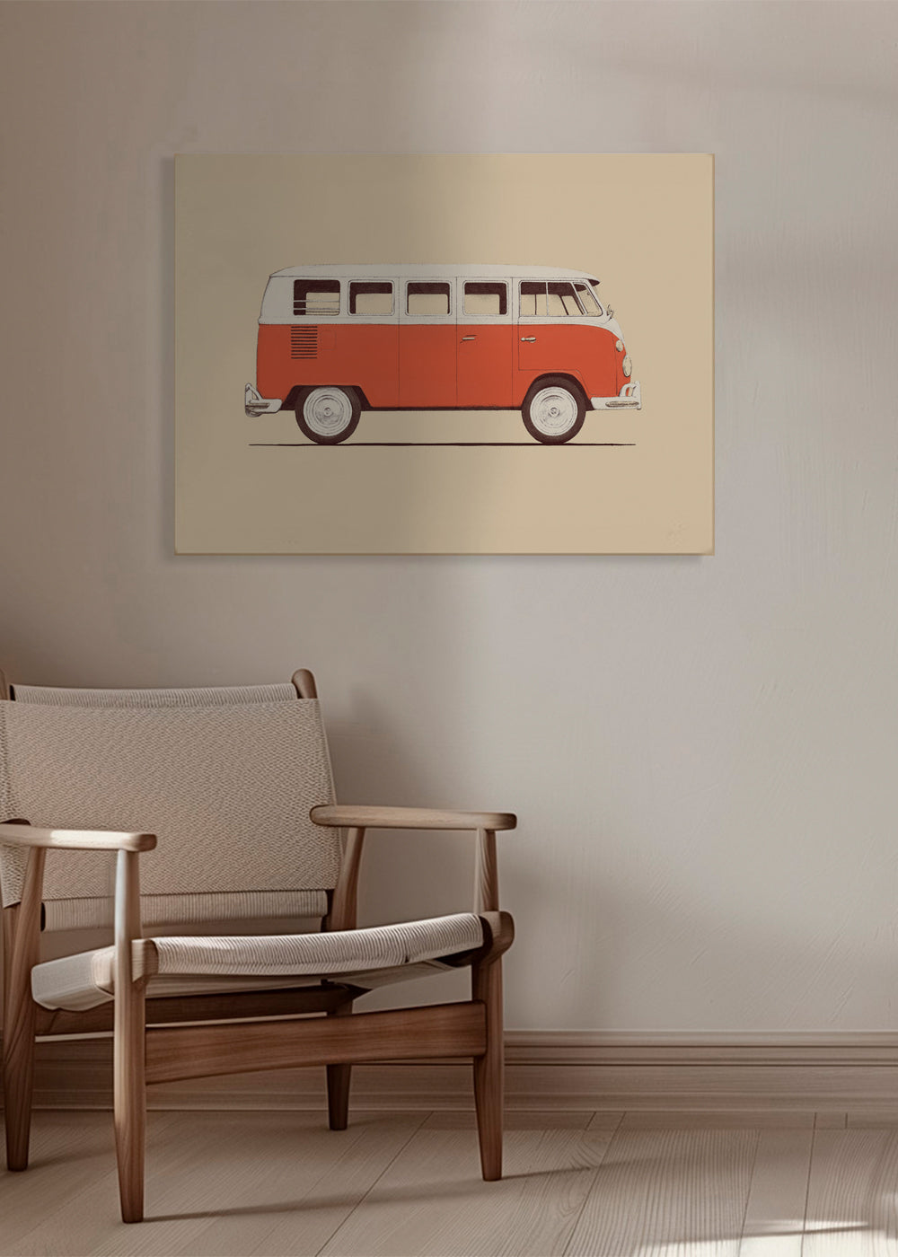 Vintage rode bus illustratie