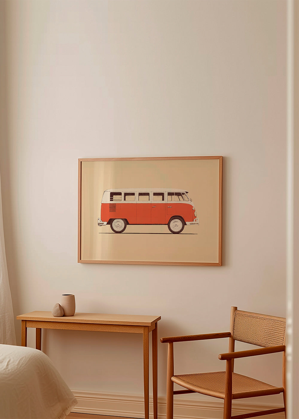 Vintage rode bus illustratie