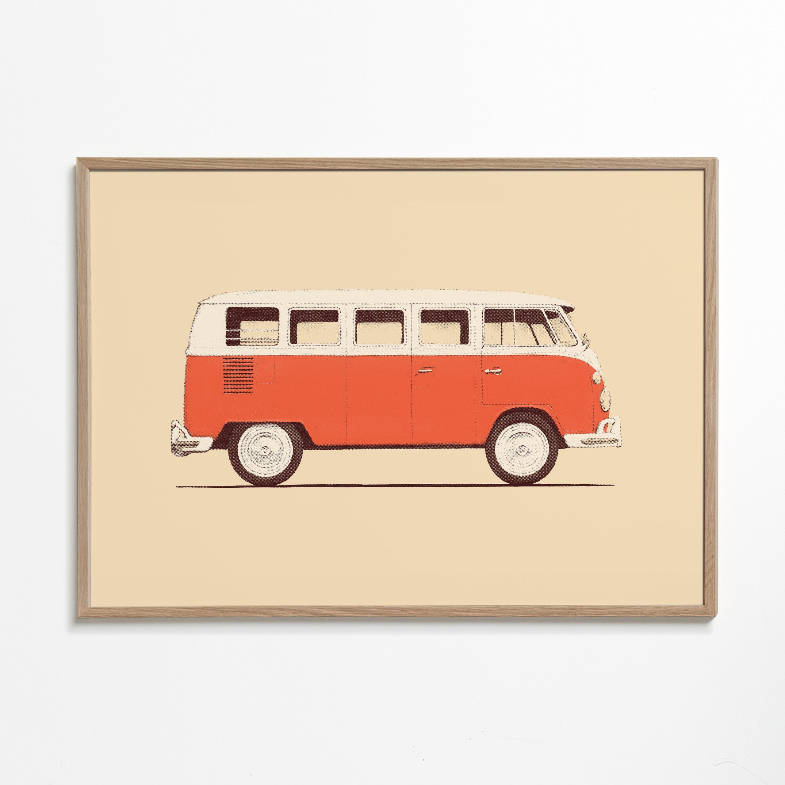 Vintage rode bus illustratie